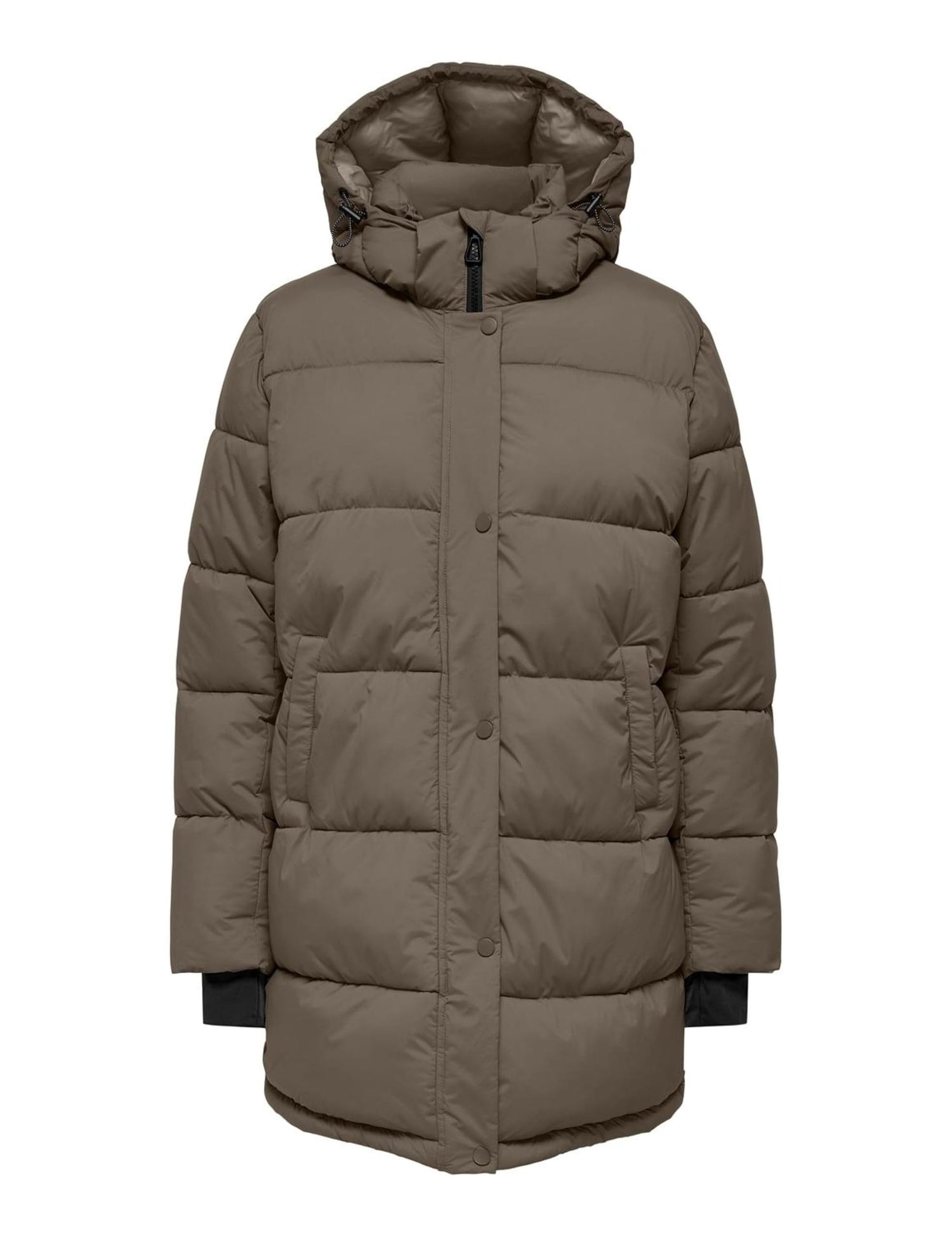ONLY Onlann Premium Puffer Coat Mid-Long Otw Abrigo, marrón, M para Mujer