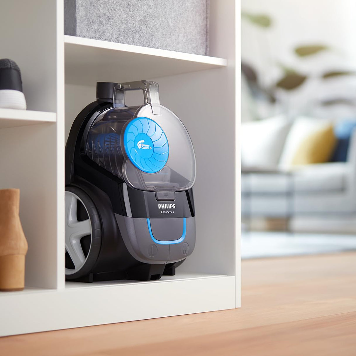 Philips PowerPro Compact FC9331/09 - Aspirador, Sistema Ciclonico sin Bolsa, Deposito 1.5l, Filtro Antialergias, Facil de Limpiar
