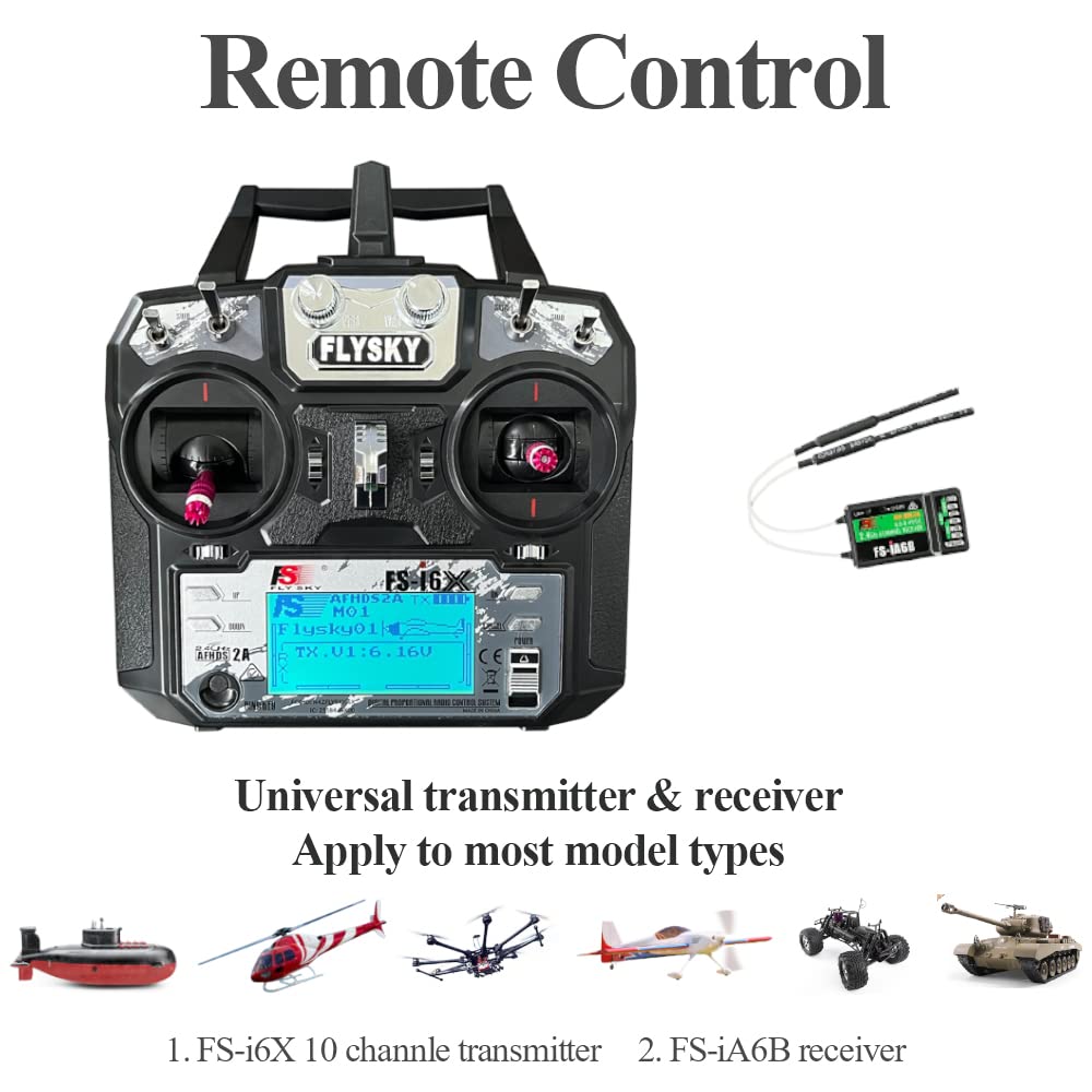 HAWK'S WORK F450 Drone Kit para construir, Marco + Pixhawk + GPS + Mรณdulo de alimentaciรณn + ESC + Motor sin escobillas + Hรฉlice + Baterรญa + Transmisor y Receptor RC + Accesorio (Conjunto A)