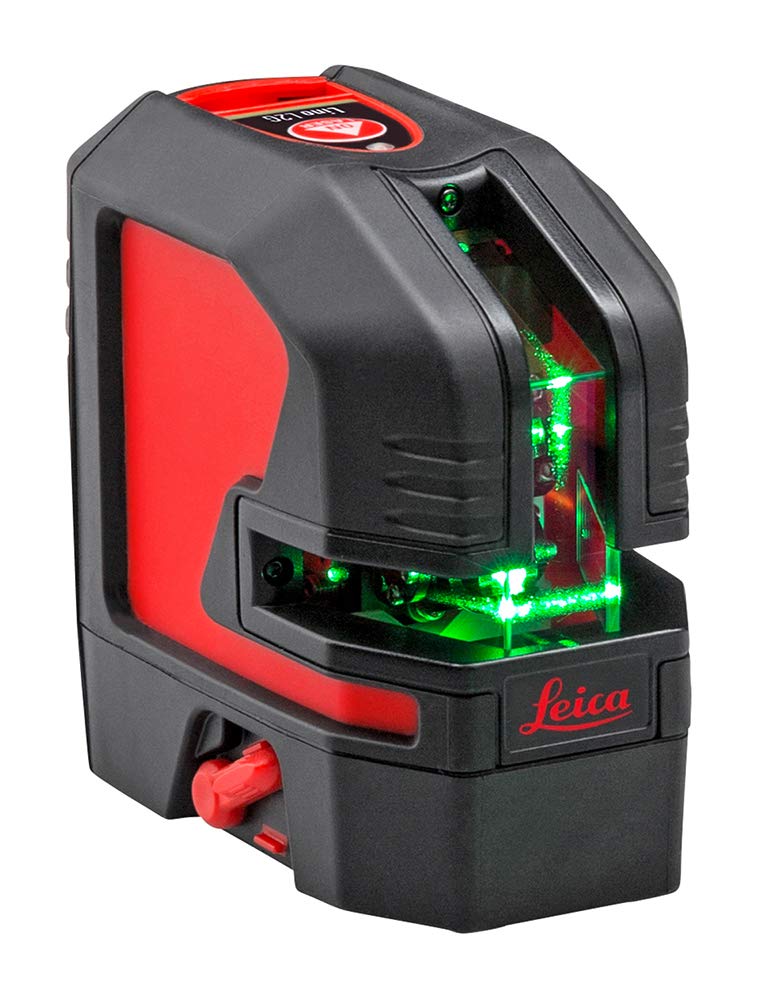 Leica Lino L2G: Nivel láser de líneas cruzadas con batería Li-Ion, cargador, adaptador magnético innovador y soporte pared en una carcasa (láser verde, alcance de trabajo: 35 m)