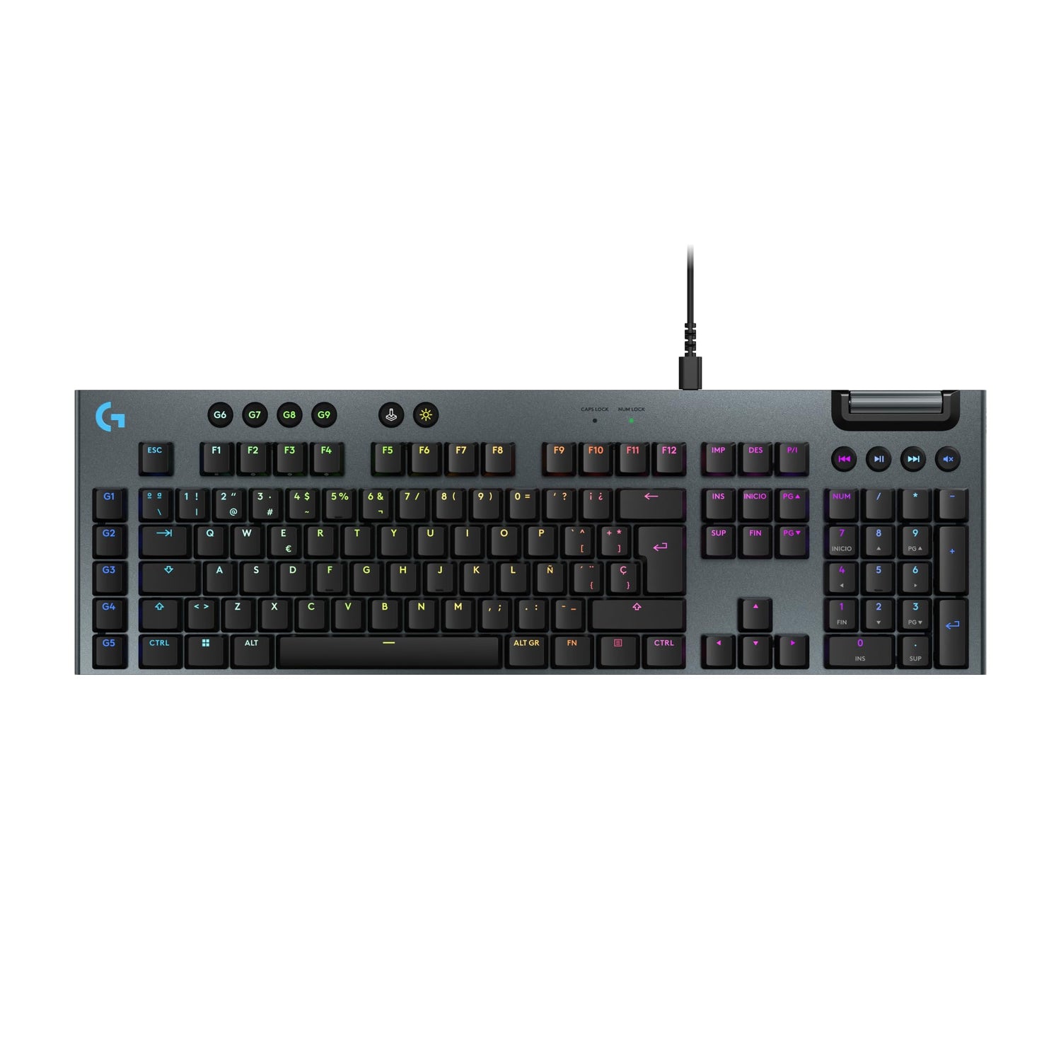 Logitech G G915 X Low Profile Wired Gaming Keyboard - US QWERTY-Layout