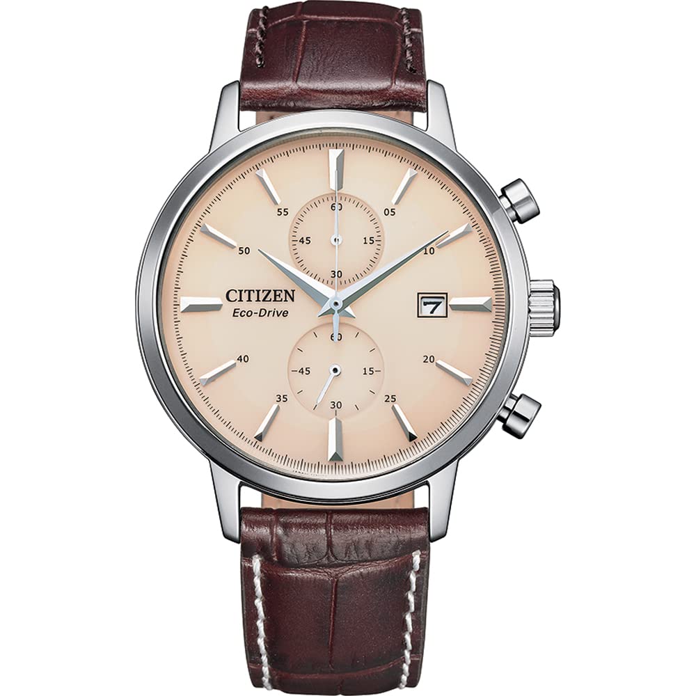 Citizen Reloj Cronógrafo para Hombres de Eco-Drive con Correa en Cuero