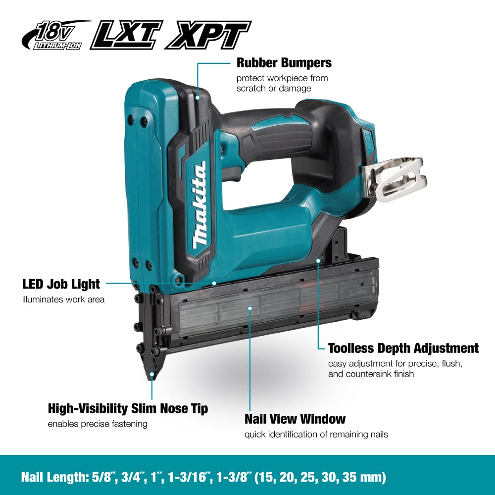 MAKITA DFN350Z CLAVADORA 18GA 18V LXT, Multicolor