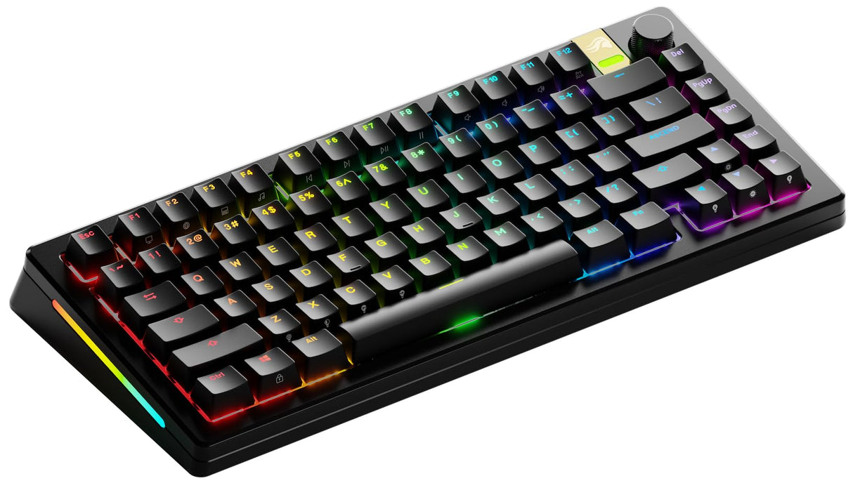 Glorious Gaming GMMK 3 Pro HE 75%: trådlöst gamingtangentbord Med dynamiska avtryckare, Hall Effect, aluminiumhölje, 8K uppdateringsfrekvens, utbytbara MX- Och HE-brytare, USA QWERTY - Svart