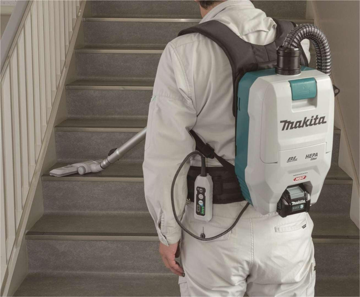 Makita VC008GZ Aspiradora de Mochila, 40 V, máx. (sin batería, sin Cargador), Blanco