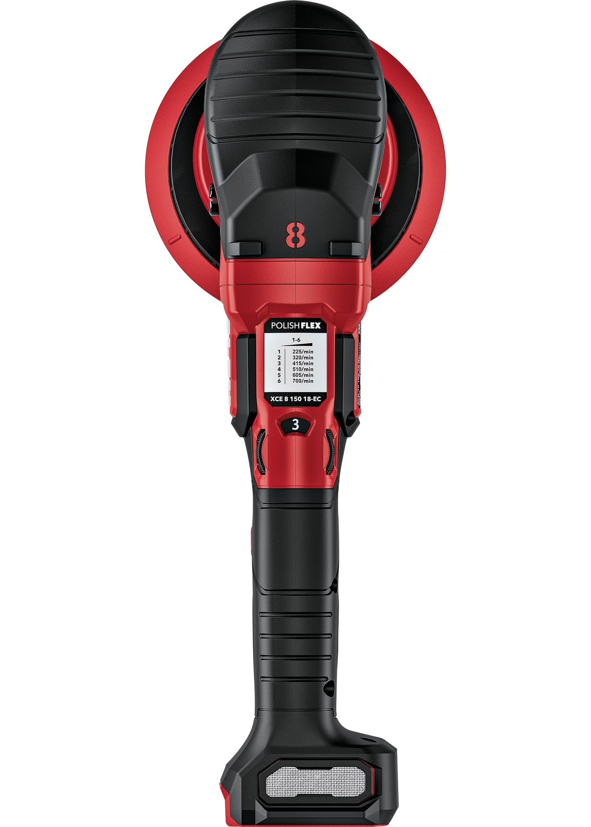 Flex Pulidora excéntrica con batería de rotación forzada 18 V XCE 8 150 18-EC C (con interruptor de gas, fácil ajuste de velocidad, ergonómico) 532646