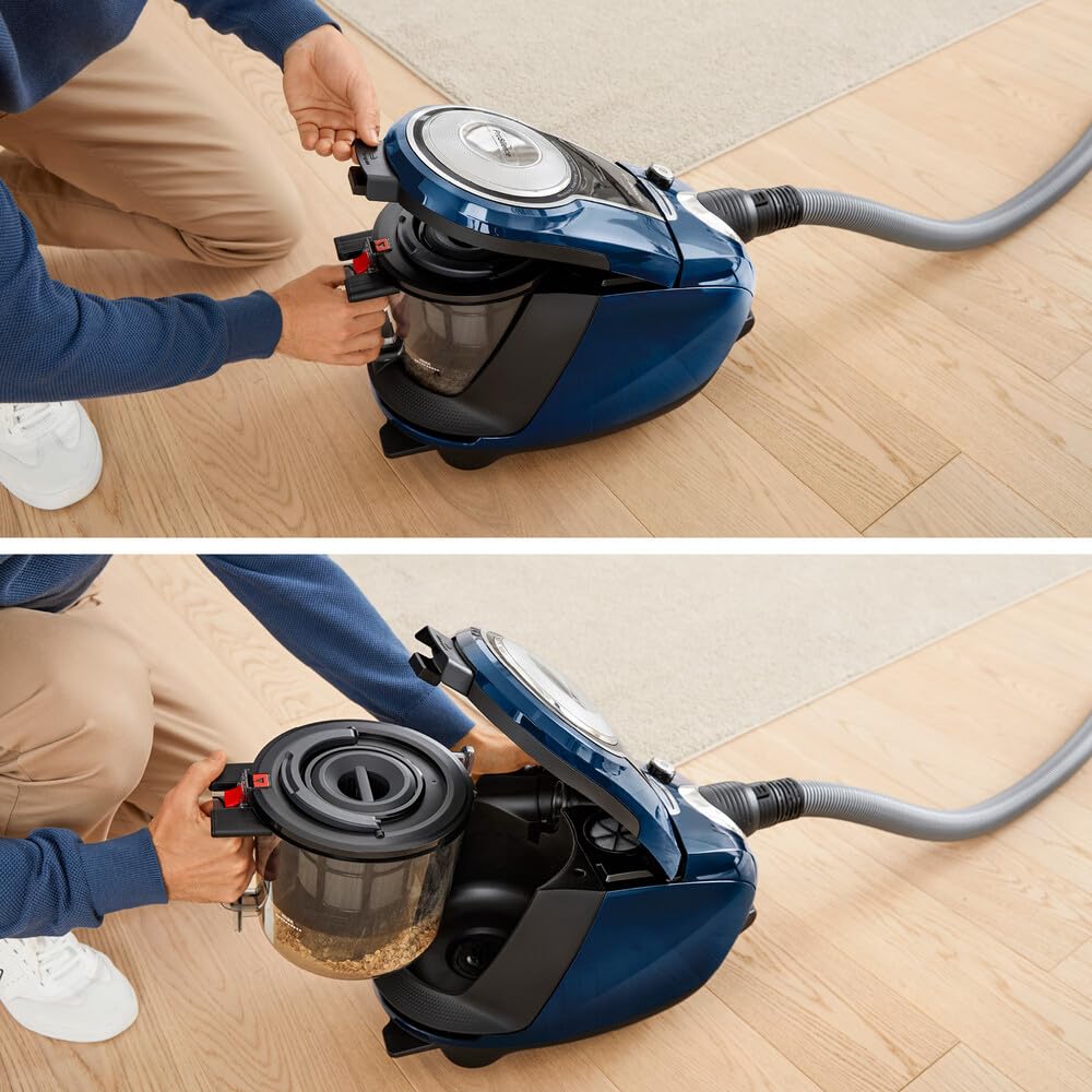 Bosch Hogar BGS7RCL Relaxx Ultimate Aspirador sin Bolsa, Extremadamente silencioso 68 decibelios, 700 W, 3 litros, Azul, azul