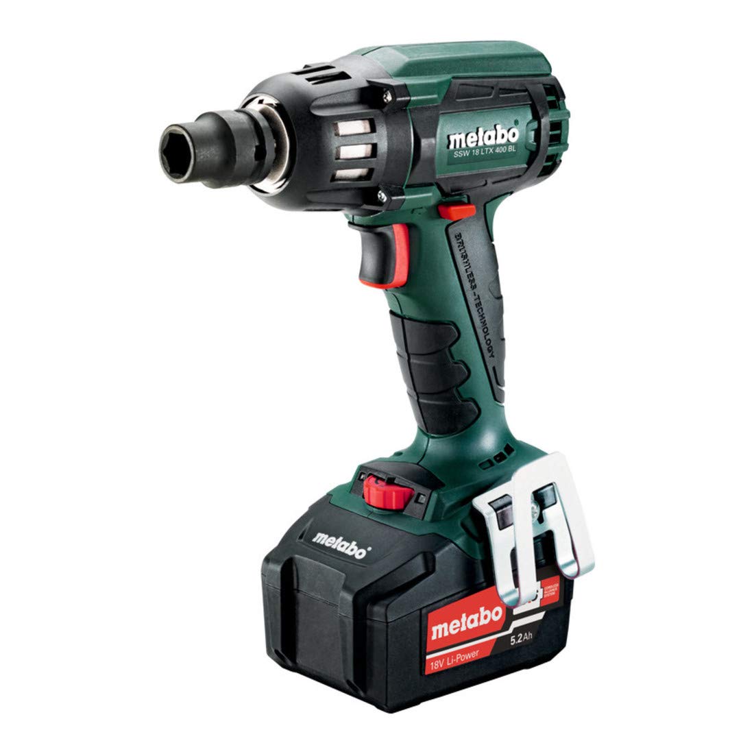 Metabo SSW 18 LTX 400 (Nm) BL 1/2" - Atornillador de Impacto a batería 1/2" 18v 5,2 ah