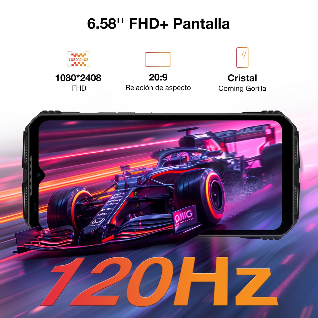 DOOGEE VMax Plus Movil Resistente 5G, 22000mAh/33W 36GB+512GB/2TB, Cámara 200MP+Visión Nocturna, 6.58" FHD+ 120Hz, Octa Core Móvil irrompible Android 14, IP68IP69K/NFC/WiFi6/OTG/GPS Moviles Rugerizado
