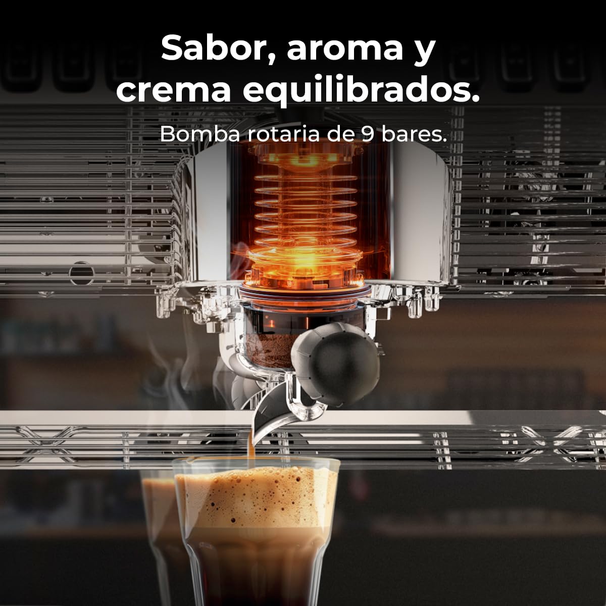 Cecotec Cafetera Express Barista Baristeo Mattina 2X. 4200W, Bomba Rotatoria 9 Bares, Caldera Triple, Pantalla Pid, Caudalímetro, Doble Manómetro, 4200W, Extracción Crema, Diseño Profesional