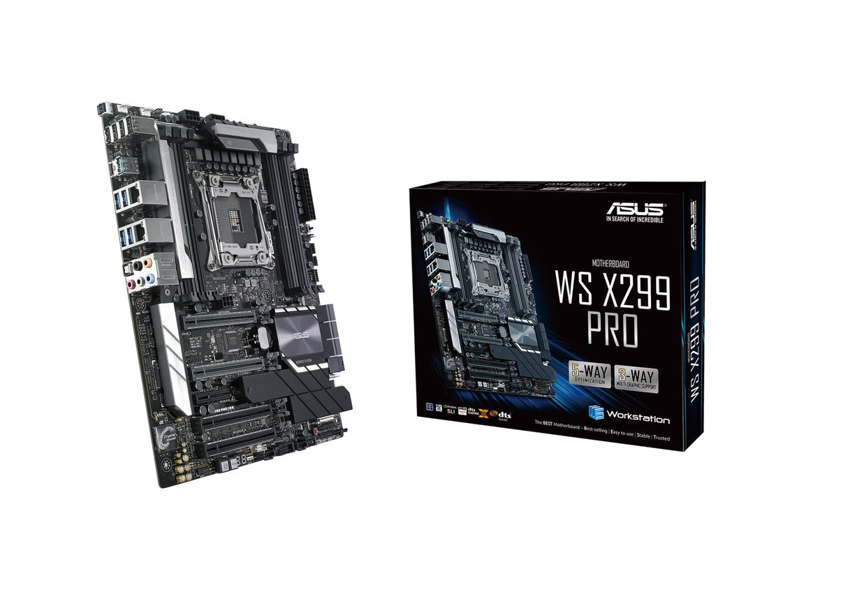 Asus Workstation Board - Placa base Intel LGA 2066 ATX con DDR4 4133MHz, dual M.2 y M.2 heatsink, U.2, conector USB 3.1 Gen 2