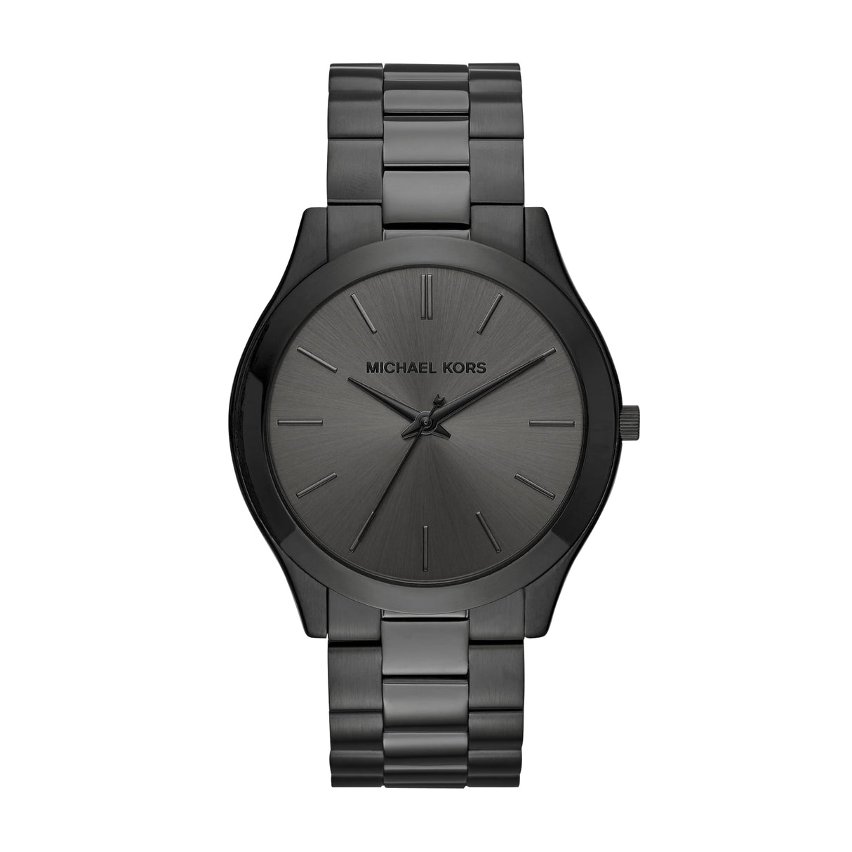Michael Kors - Pasarela Delgada con Acero Inoxidable Negro para Hombre MK8507