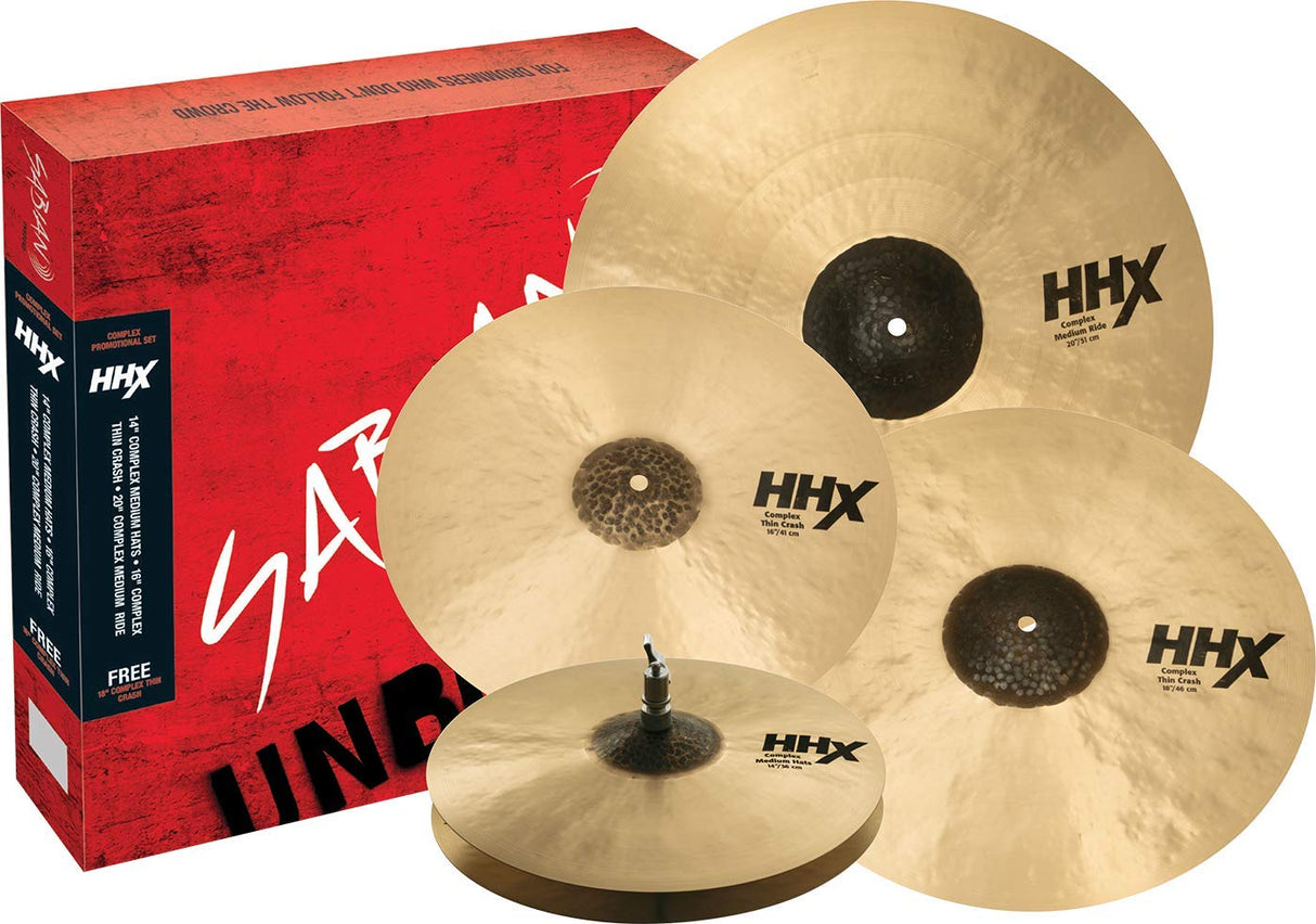 Sabian HHX Complex Juego de platillos promocionales con 18" Thin Crash (15005XCNP)