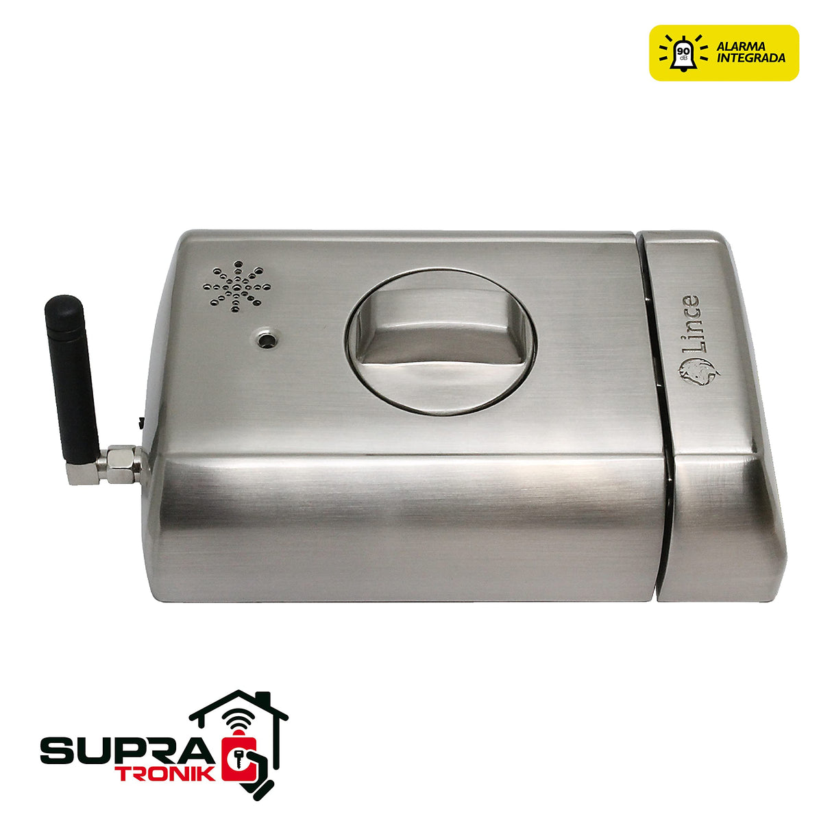 LINCE SUPRATRONIK Cerrojo Invisible ELECTRONICO Y con Alarma SUPRATONIK 4940-TK Plata, Acero aleado, 0