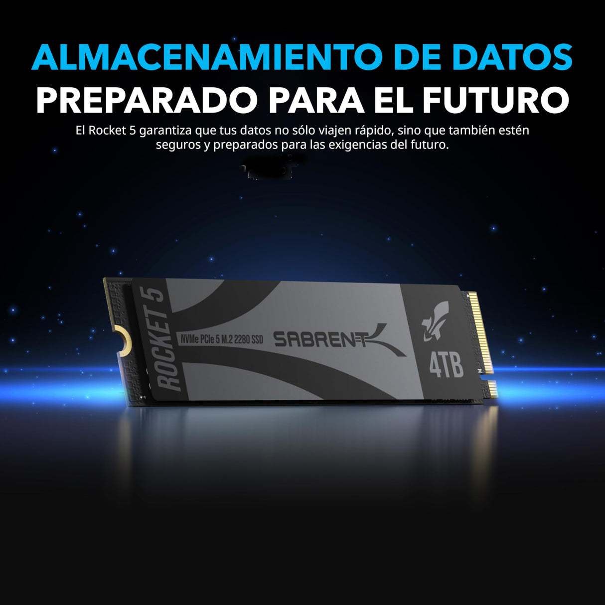 SABRENT Rocket 5 de 4TB Unidad SSD M.2 PCIe Gen 5 14GB/s X4 NVMe Interna de Rendimiento avanzado (SB-RKT5-4TB)