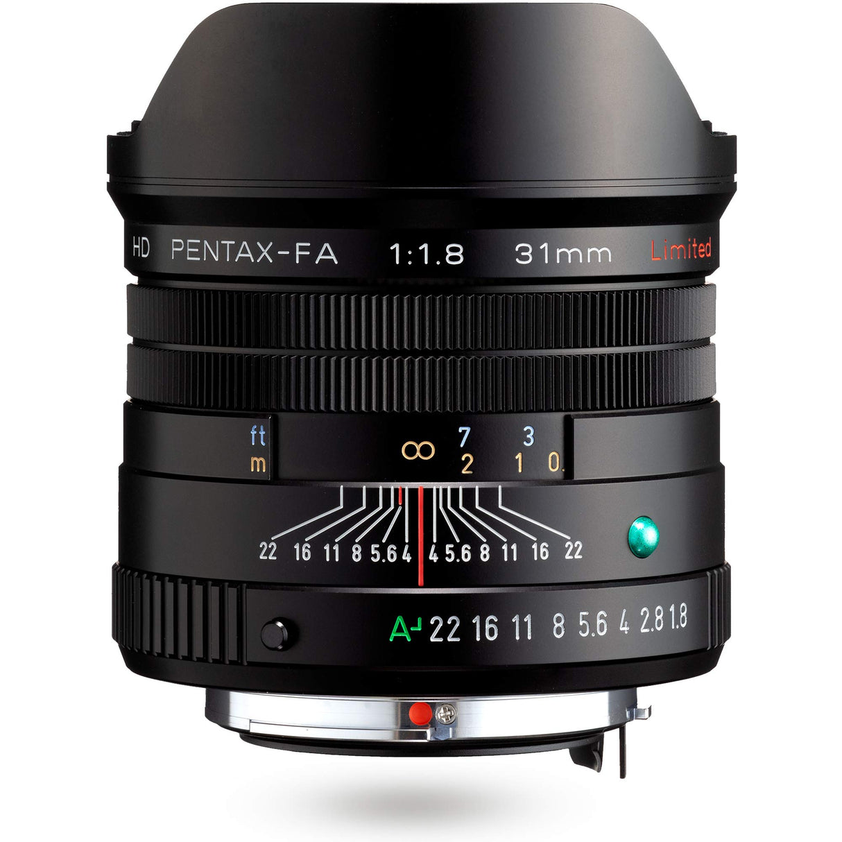 Pentax PENTAX-FA 31mmF1.8 Limited - Objetivo Gran Angular con Revestimiento HD para Sistema Pentax K con Sensor de 35 mm, Color Negro