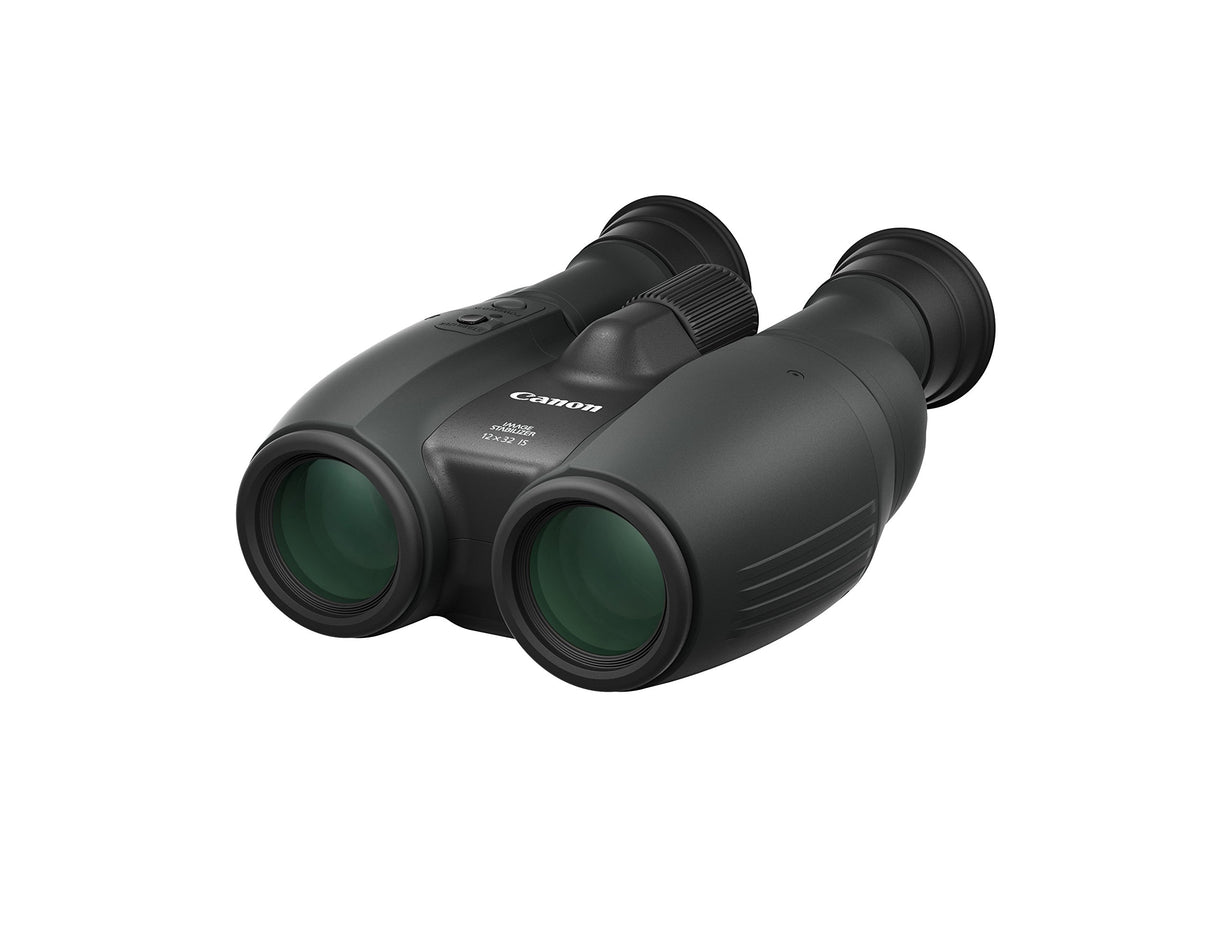 Canon 12x32 IS - Prismático (12x, diámetro Efectivo de 32 mm, óptica de Prisma Porro II, estabilizador de Imagen motorizado) Negro