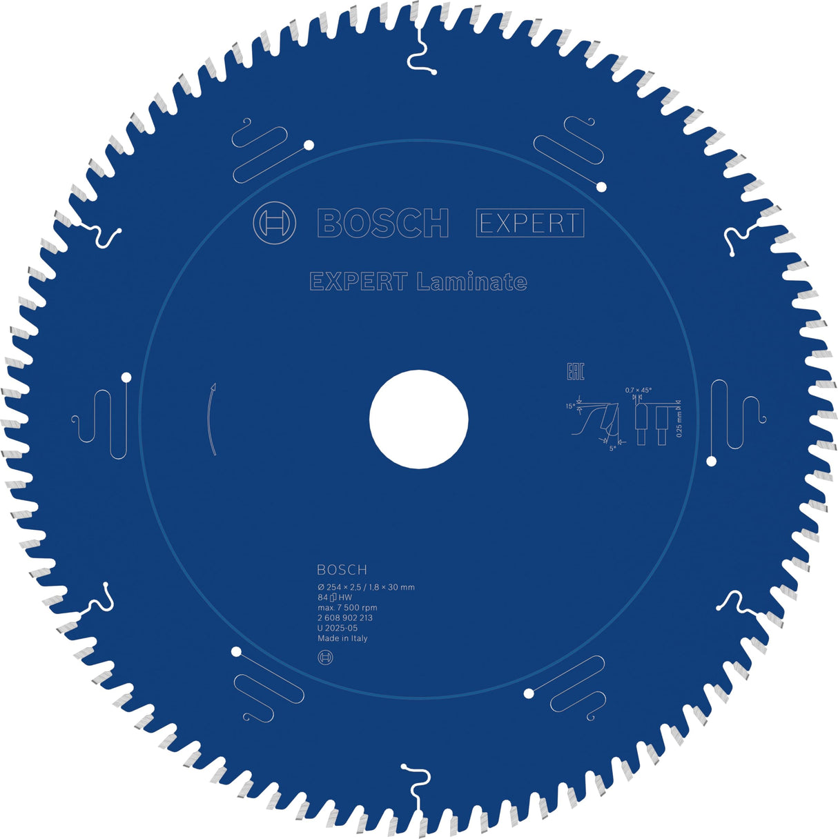 Bosch 1x Hoja de sierra circular EXPERT Laminate Corded (para Laminado, Ø mm, Professional Accesorios Sierra circular ingletadora con cable)