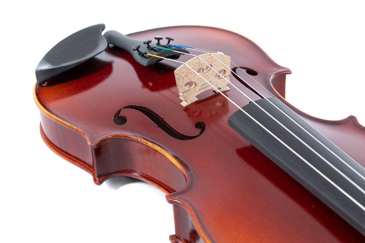 GEWA Violín serie ideal VL 2 4/4 listo para jugar incluye estuche de violín, arco de carbono, cuerdas Larsen Aurora, ejecución para zurdos