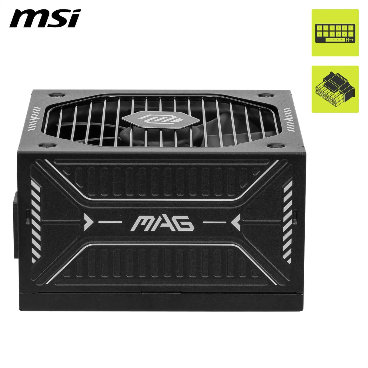 MSI mag A750GLS PCIE5, Fuente de alimentación, 750W, 80 Plus Gold, ATX 3.1, Soporte GPU PCIe 5.1, 12V-2x6 Nativo, Conector 12V-2x6 Bicolor, Fuente de alimentación ATX, Cables con Cubierta