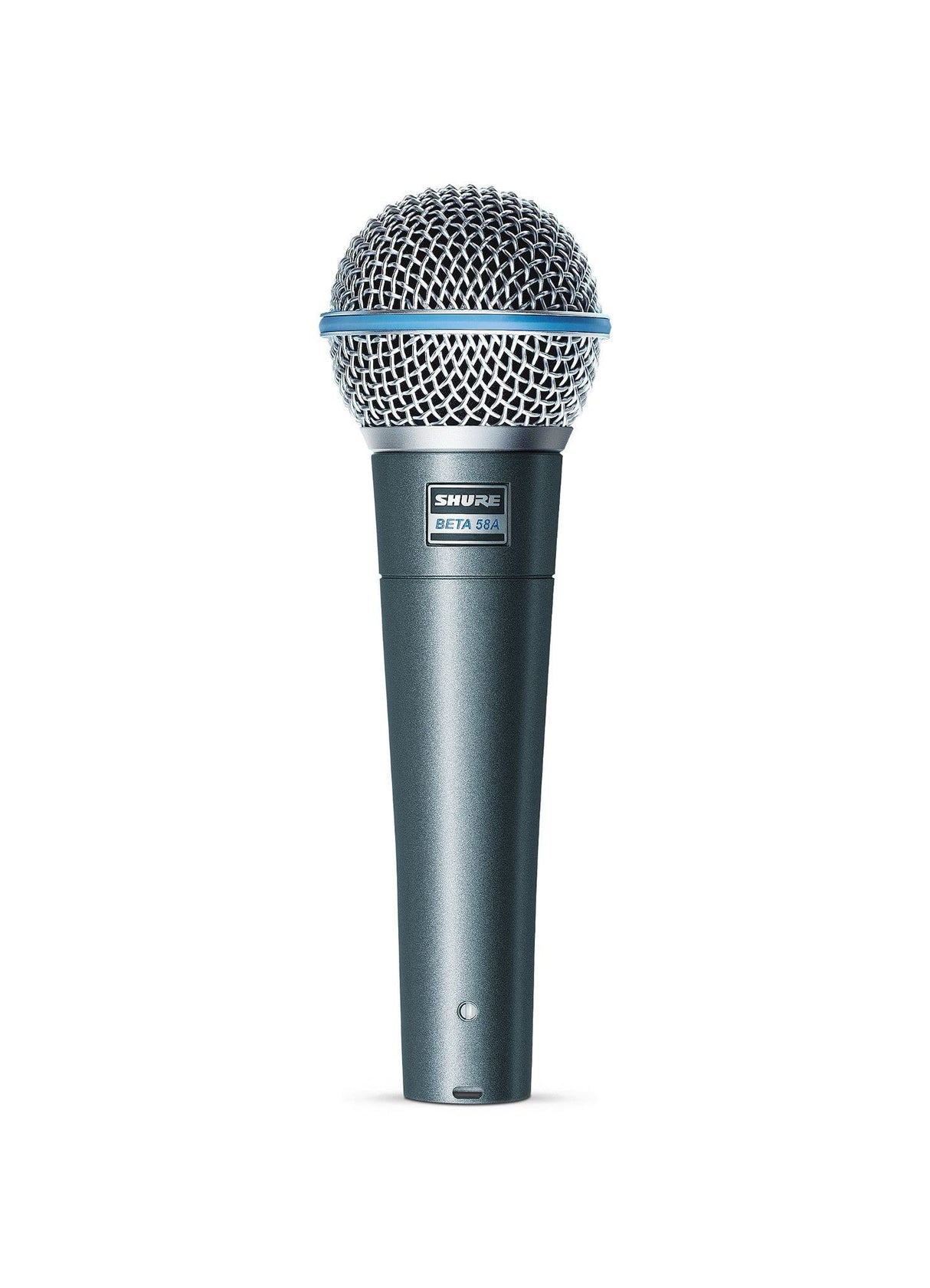 Shure Beta 58A Micrófono Vocal dinámico supercardioide de un Solo Elemento para Escenario y Estudio, Incluye Adaptador de Soporte Ajustable A25D, Adaptador de Rosca de 5/8 a 3/8