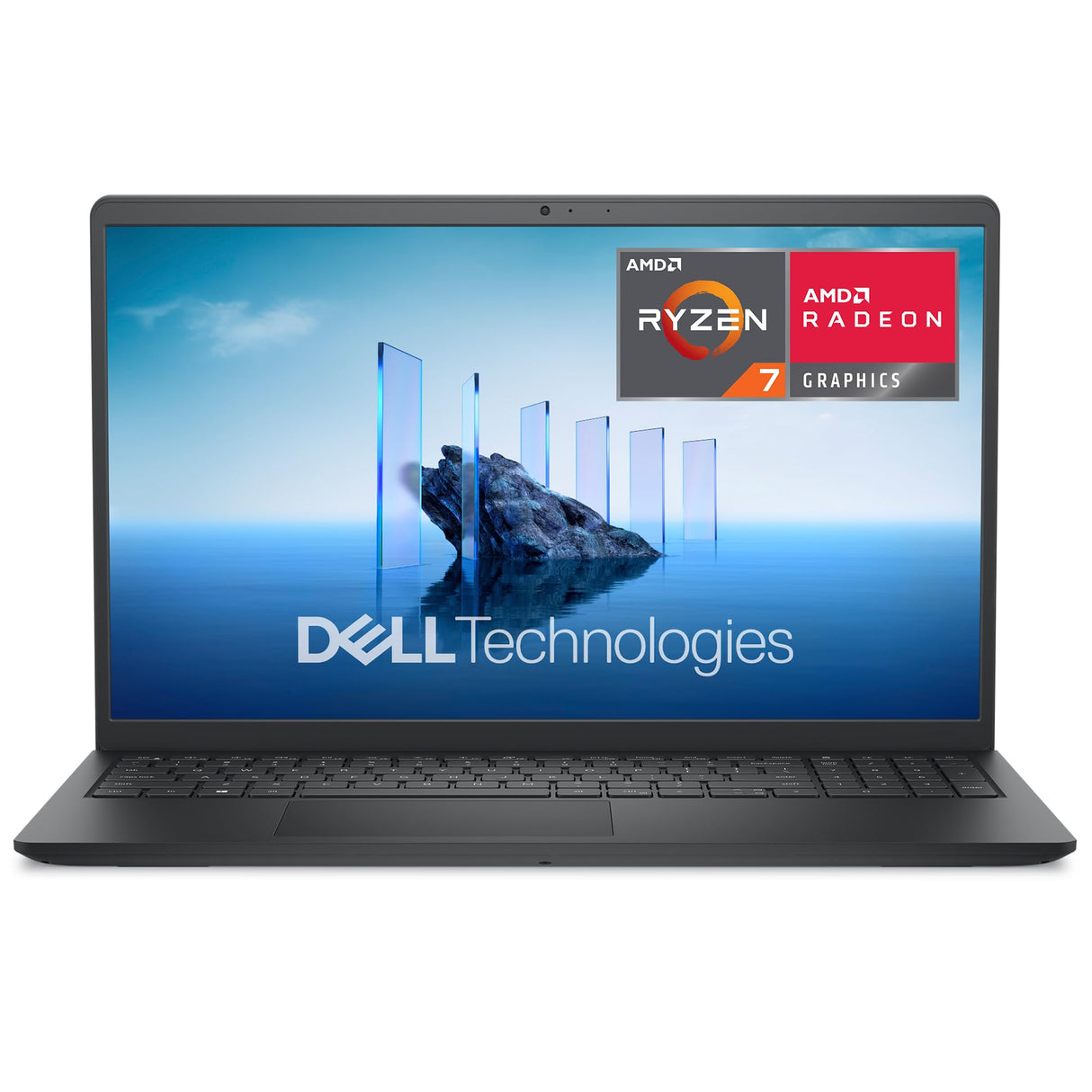 Dell 15 Portátil DC15255 – 15,6" FHD 120Hz, AMD Ryzen 7 7730U, 16GB RAM, 1TB SSD, AMD Gráficos Radeon™, Webcam HD, Windows 11 Home, Teclado QWERTY Español, Color Negro