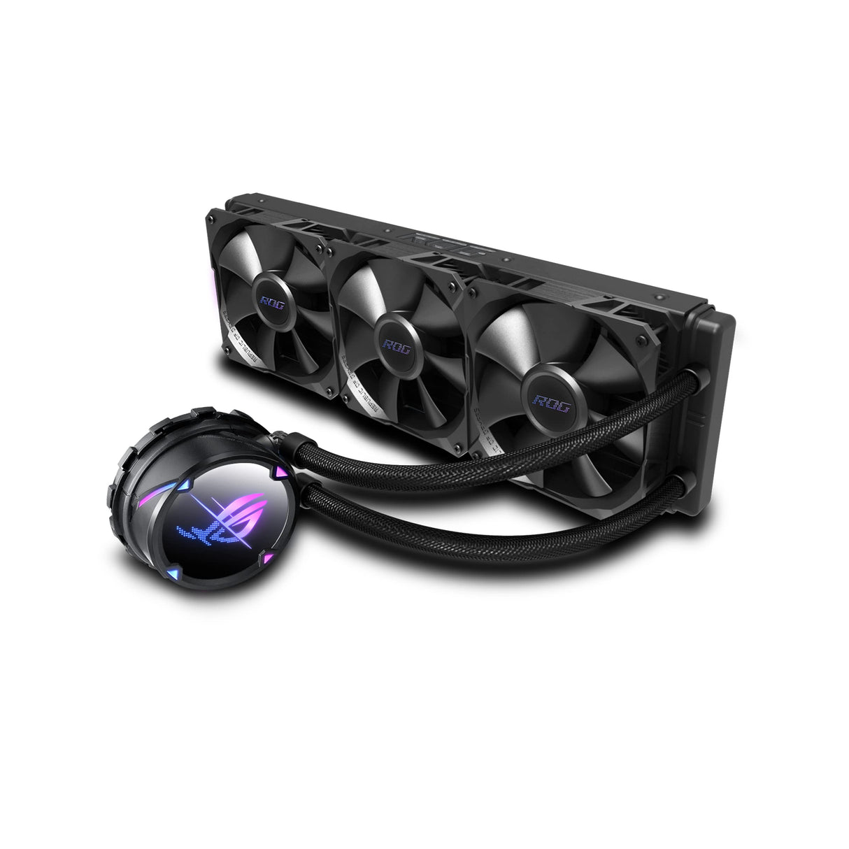 ASUS ROG Strix LC II 360 - Sistema de refrigeración líquida todo en uno para la CPU con Aura Sync (soporte IntelLGA y AMD AM4/TR4 y tres ventiladores de radiador ROG de 120 mm)