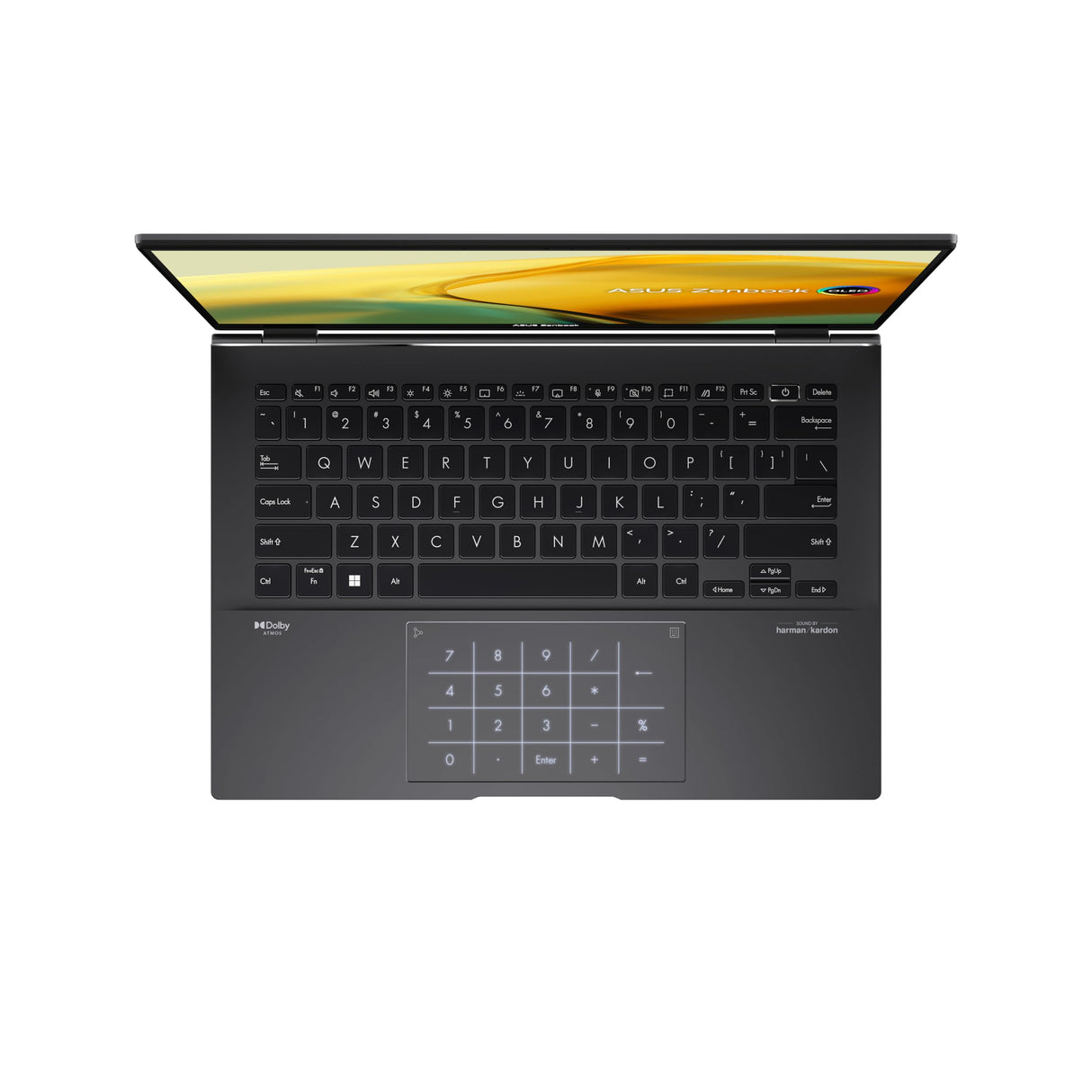 ASUS Zenbook 14 OLED UM3402YA-KM513 - Ordenador Portátil 14" 2.8K (AMD Ryzen 5 7530U, 16GB RAM, 512GB SSD, Radeon Graphics, Sin Sistema Operativo) Negro Jade - Teclado QWERTY español