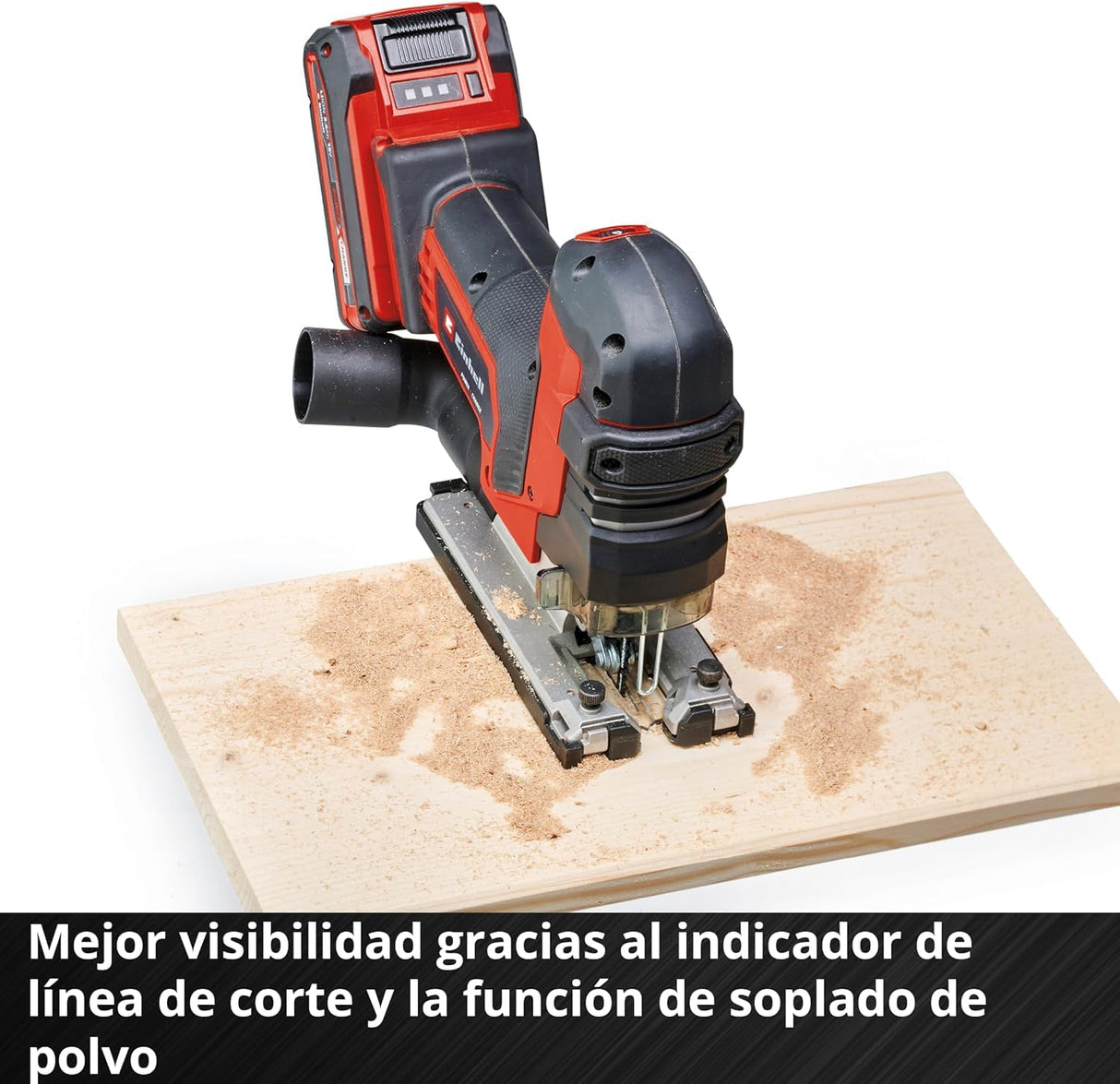 Einhell Professional Sierra de calar de batería TP-JST 18/135 Li BL Power X-Change (18V, 135mm profundidad de corte en madera, 26mm altura de carrera, sin escob., asa T-Style, 3 hojas, sin batería)