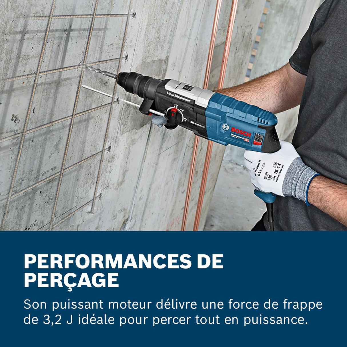 Bosch Professional GBH 2-28 F - Martillo perforador (3,2 J, Ø máx. hormigón 28 mm, SDS plus + cilíndrico, set 6 acc., en maletín) - Amazon Exclusive