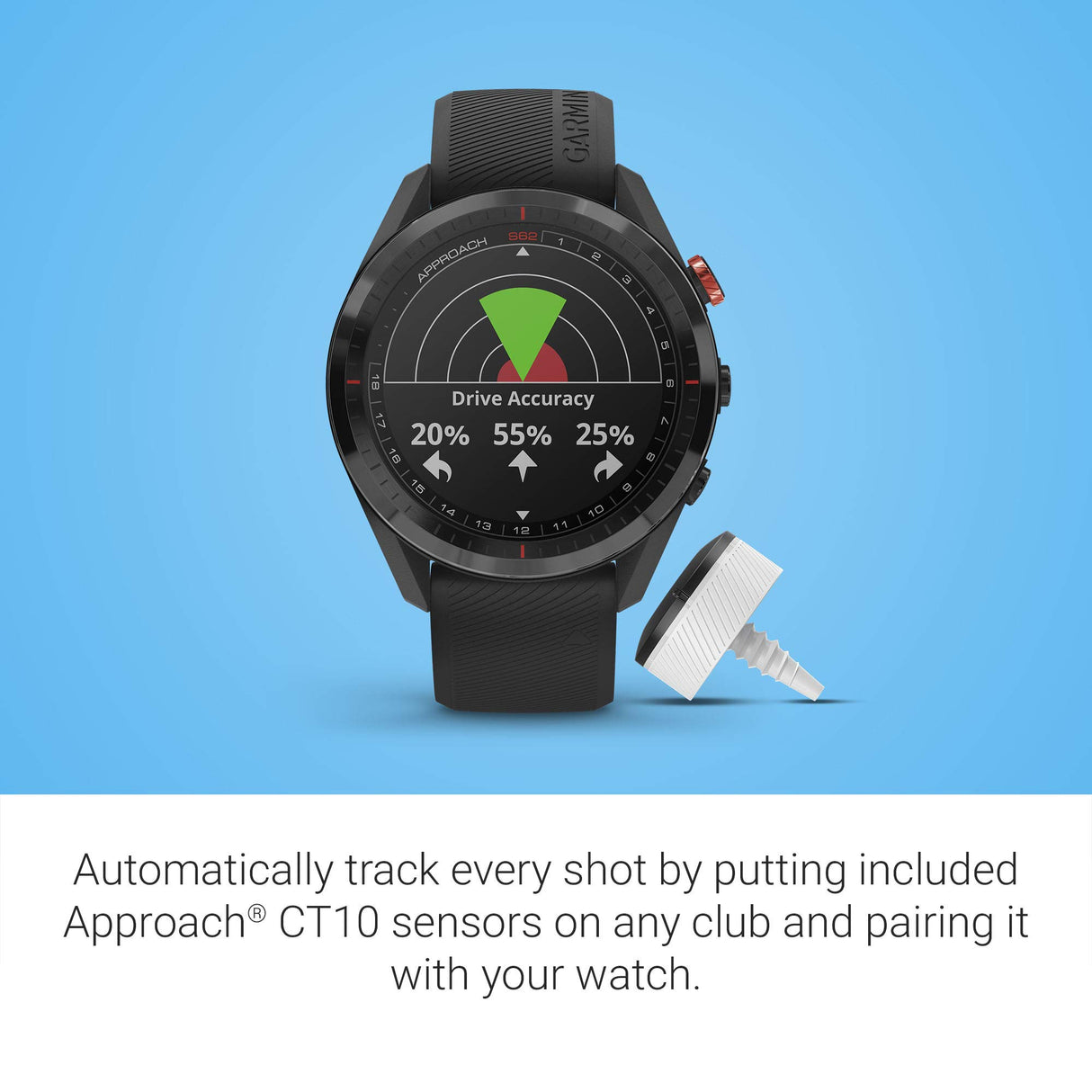 Garmin Approach S62 Smartwatch Golf Black + Garmin Approach CT10