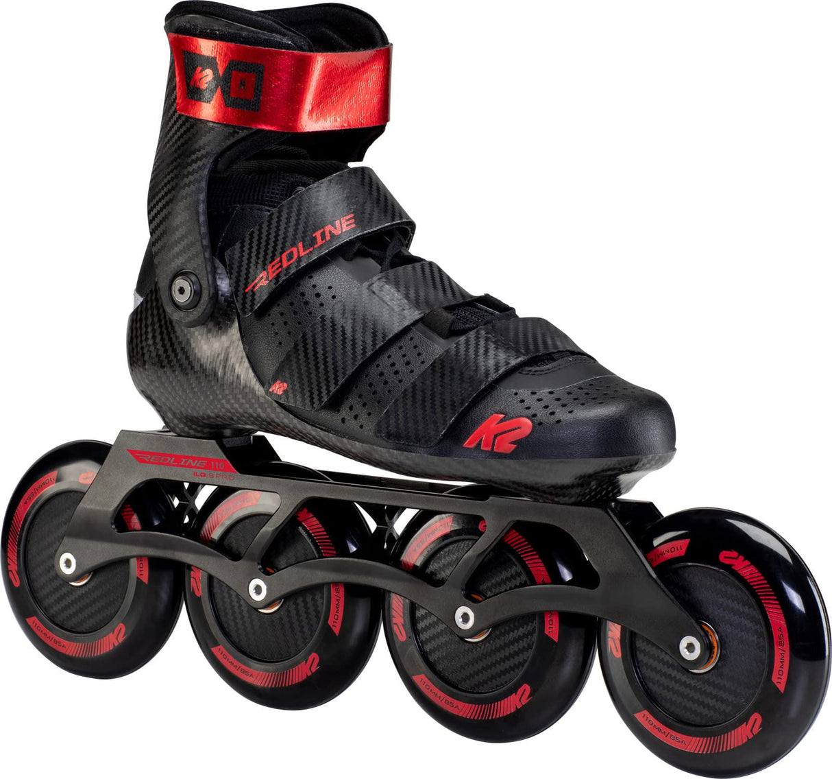 K2 Skates Redline 110 Patines, Unisex-Adult, Negro/Rojo, 47 EU