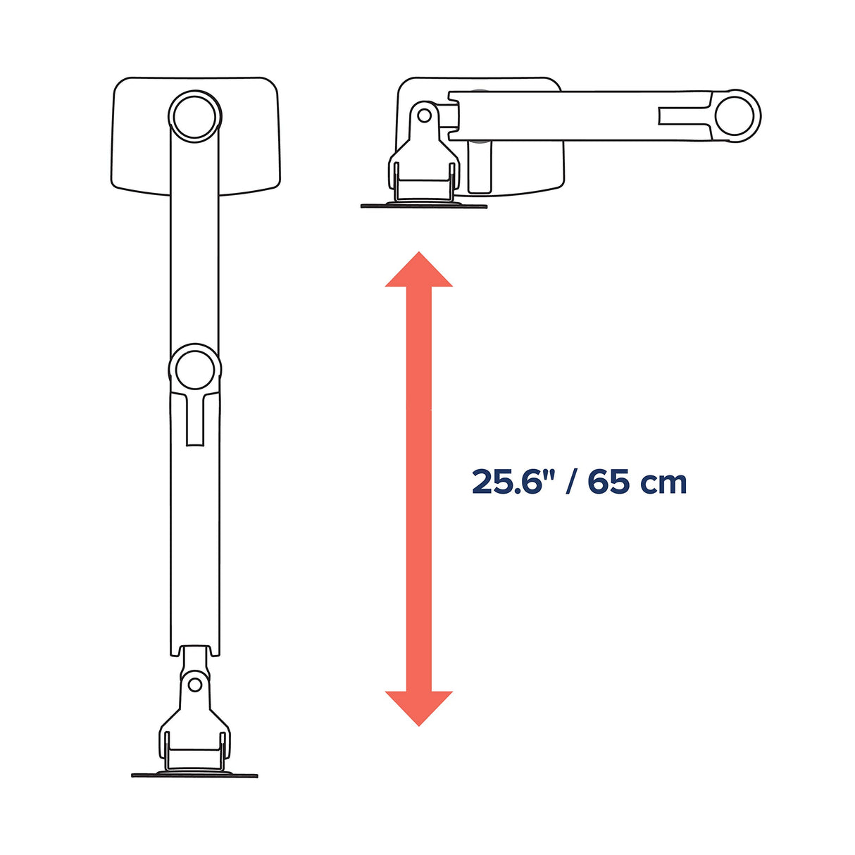Ergotron LX Series 45-492-216 soporte de mesa para pantalla plana 61 cm (24") Blanco - Soporte para televisor (18 kg, 61 cm (24"), 75 x 75 mm, 100 x 100 mm, Ajustes de altura, Blanco)
