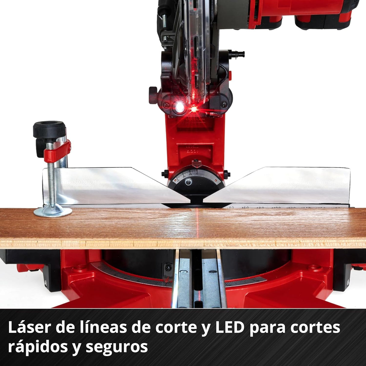 Einhell Tronzadora-ingletadora con batería TE-SM 36/10 L Li-Solo Power X-Change (36V, hoja de sierra 254 mm, 3800 rpm, función de tracción suave, láser de línea de corte, sin batería)
