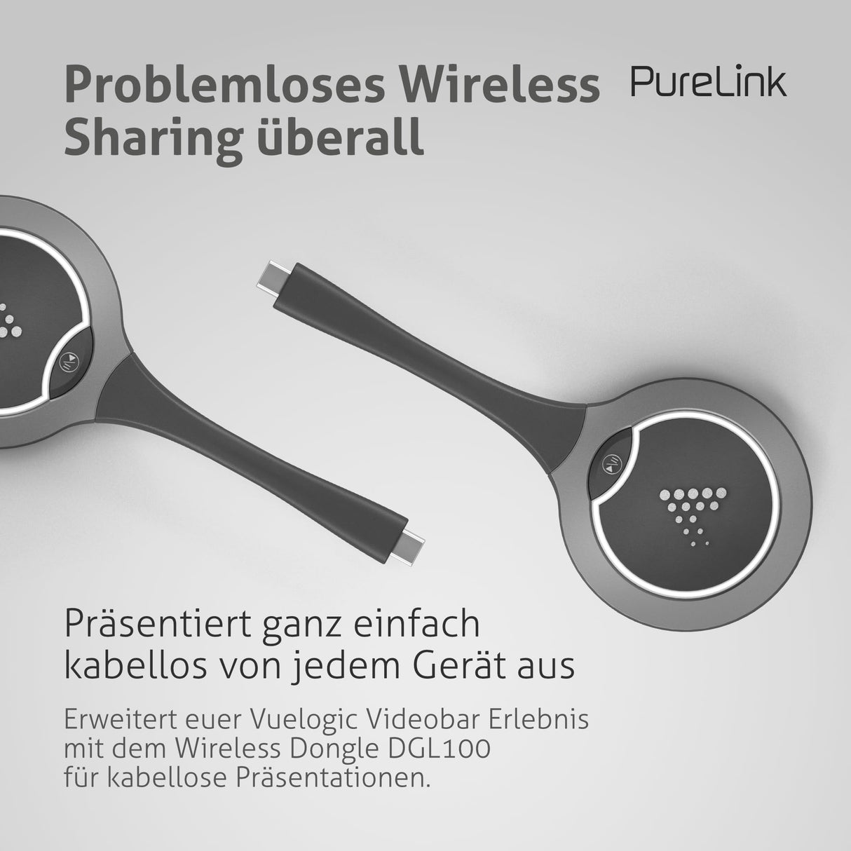 PureLink Vuelogic - Dongle inalámbrico para VB300 Videobar, USB-C, transmisión de vídeo 1080p, Doble Banda, fácil de Usar, Plug and Play, Compatible con Windows, Mac, Android