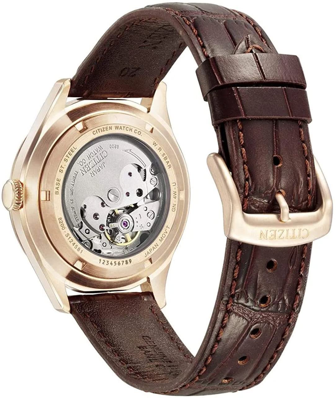 Citizen Reloj Analógico para Hombres de Automático con Correa en Cuero