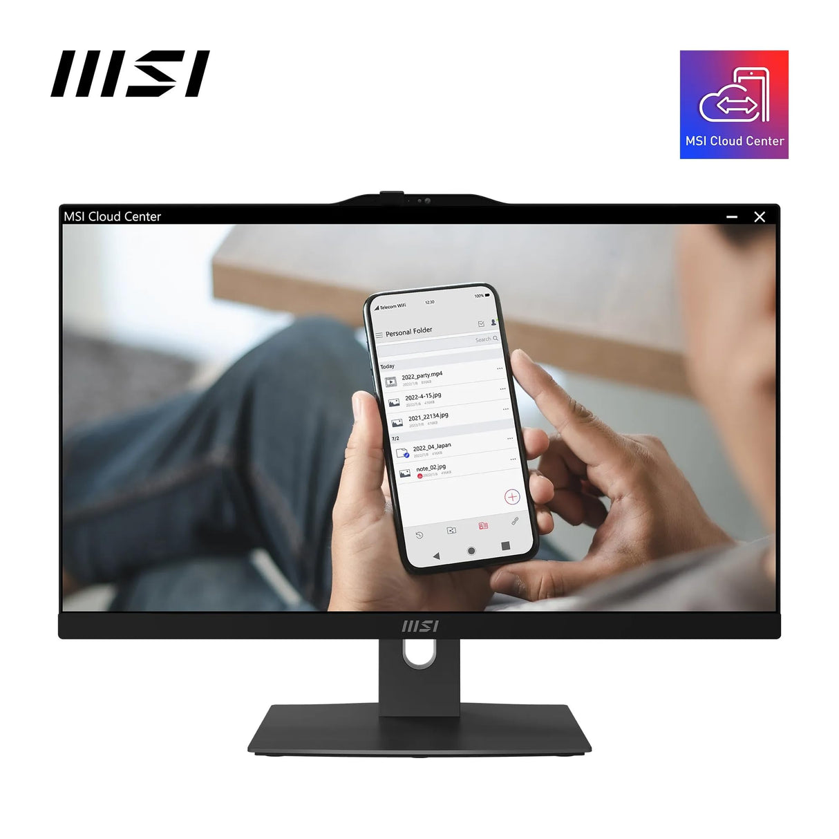 MSI Modern AM242TP 12M-439EU PC Todo-en-Uno - Panel táctil IPS de 23,8", Intel Core i7-1260P, 16 GB DDR4, SSD PCIe 4.0 NVMe, WiFi 6E, cámara Web, H-P, Teclado/ratón, sin Sistema operativo, Negro