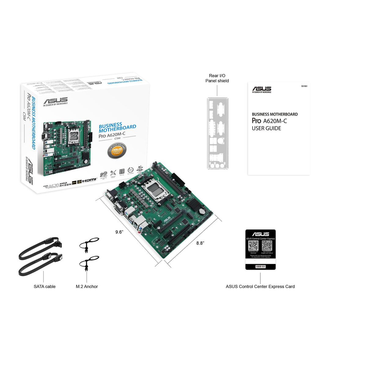 ASUS Pro A620M-C-CSM AM5 DDR5 mATX MB