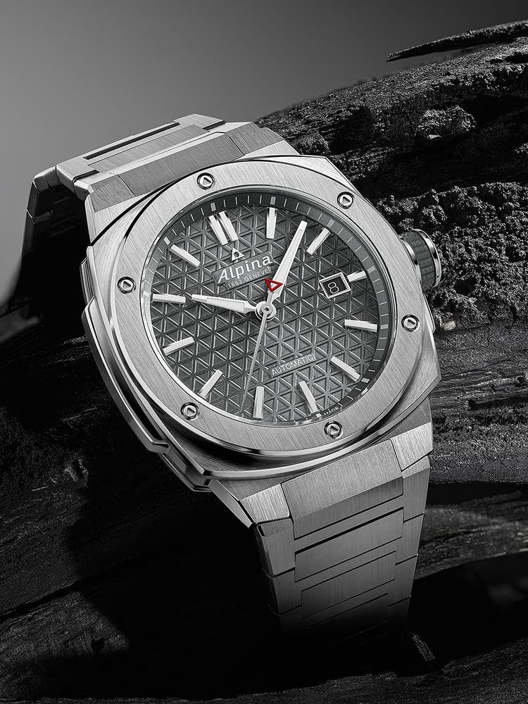 Alpina Reloj Analógico para Hombre de Cuarzo con Correa en Acero Inoxidable mid-39660