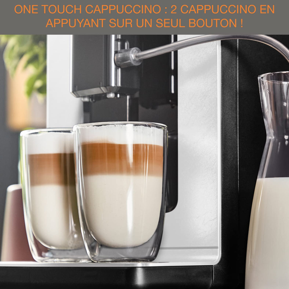 KRUPS Evidence Eco-Design, Cafetera automática, 7 bebidas preestablecidas, Cappuccino, Expresso, Bebidas lácteas, Sistema One-Touch, Hecho en Francia, Nube, Metal, YY4660FD