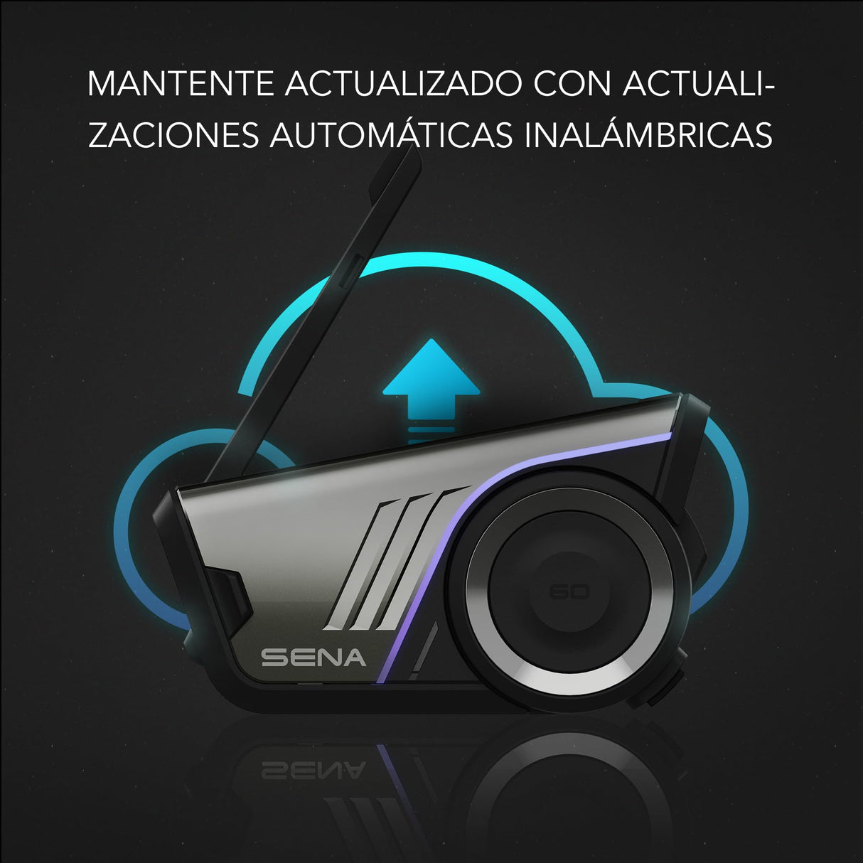 Sena 60S Auriculares de comunicación para Motocicleta con intercomunicador Wave, Mesh e Bluetooth, Sonido de Harman Kardon 2. generación, Paquete Doble
