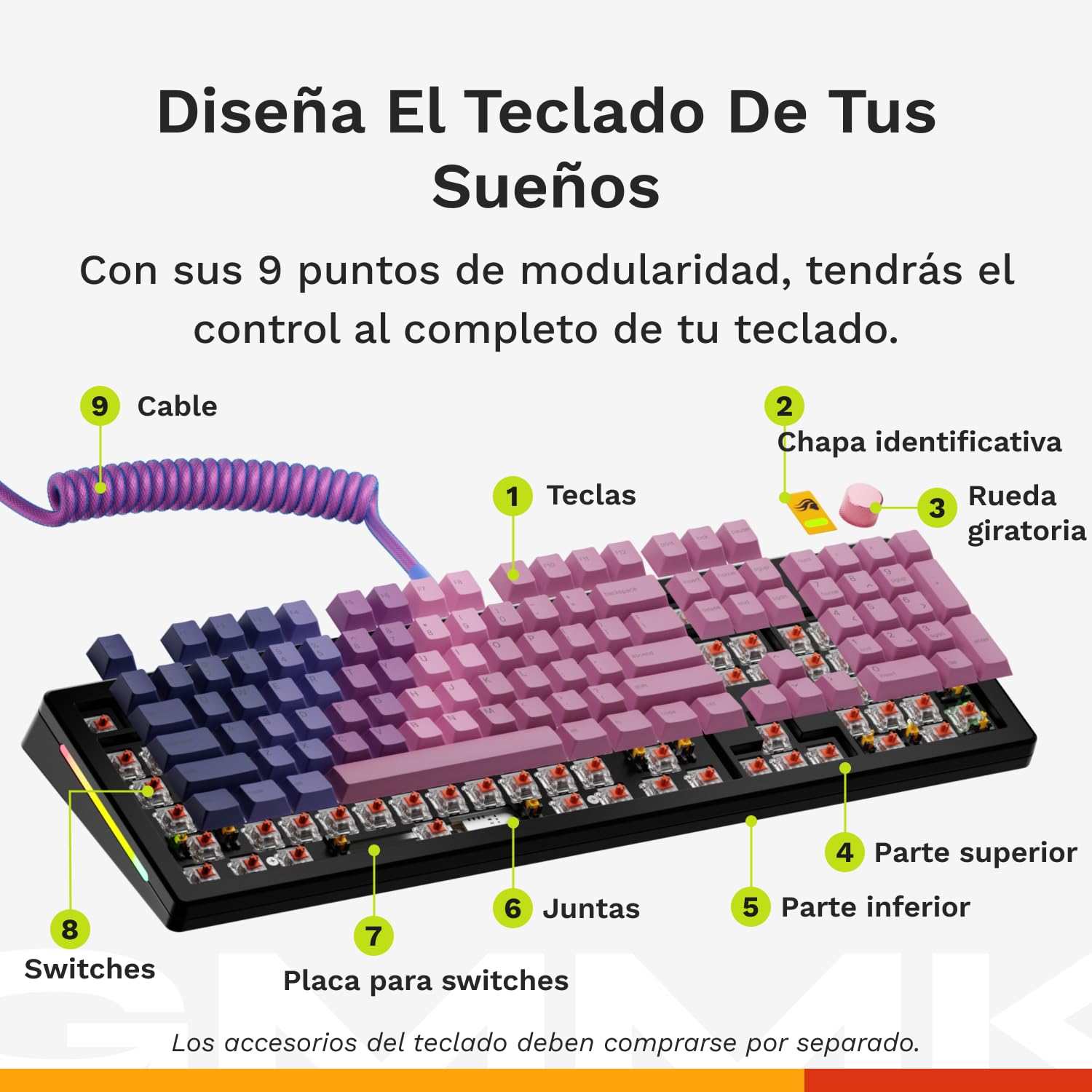 Glorious Gaming GMMK 3 HE Med dynamiska avtryckare, Hall Effect, 8K uppdateringsfrekvens, MX- Och magnetbrytare, 100% fullstorlek, modulärt packningssystem, doubleshot PBT, USA QWERTY - Svart