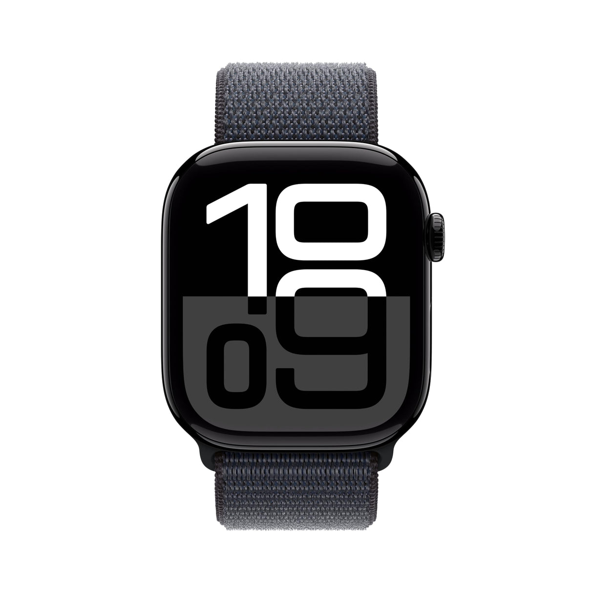 Apple Watch Series 10 GPS Smartwatch con Caja de Aluminio Negro Brillante de 46 mm y Correa Loop Deportiva Tinta - Talla única. Monitor de entreno, Pantalla Retina Siempre Activa y Neutro en Carbono