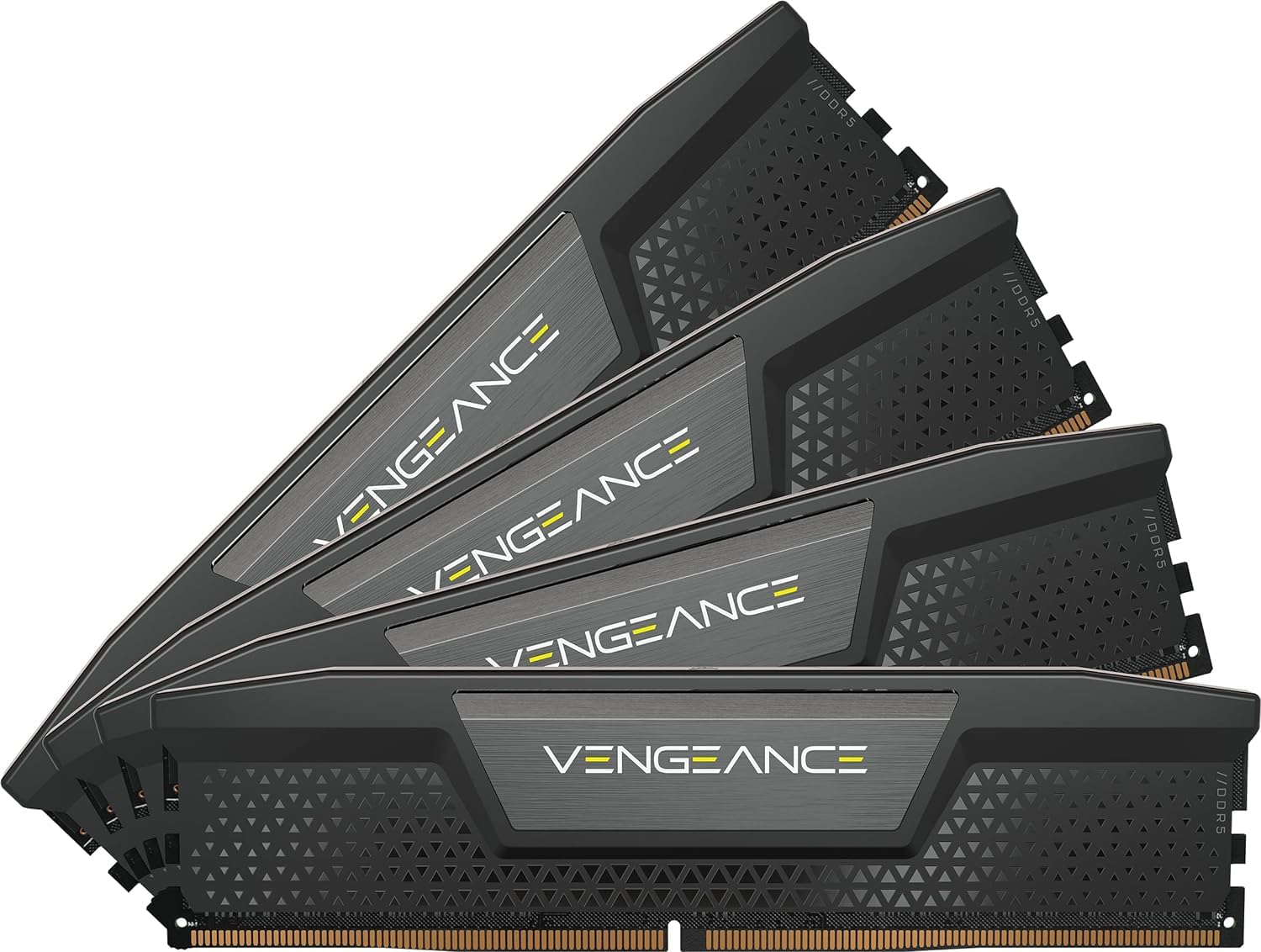 Memoria RAM CORSAIR Vengeance DDR5 de 96 GB (4x24 GB) a 6400 MHz CL32 Compatible con Intel XMP iCUE - Negro (CMK96GX5M4B6400C32)