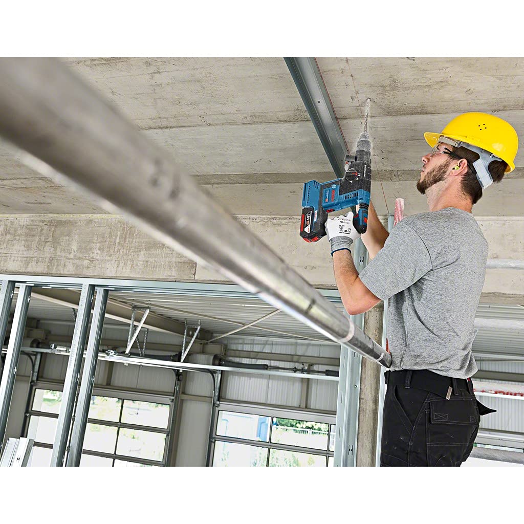 Bosch Professional GBH 18V-26 F - Martillo perforador combinado a batería (18V, 2,6 J, Ø máx. hormigón 26 mm, SDS plus, 2 baterías 5,5 Ah ProCORE18V, en L-BOXX 136), Negro, Rojo, Azul, en L-BOXX