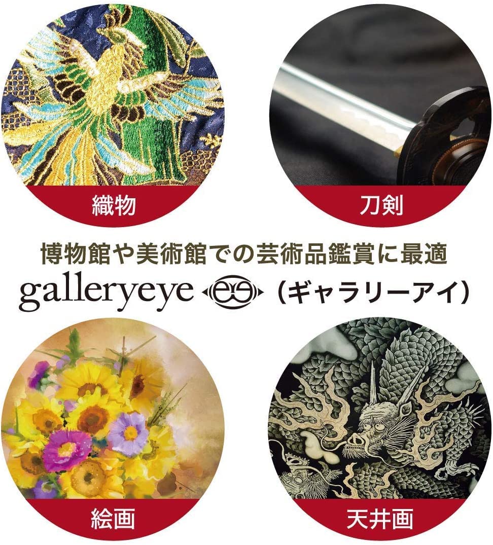 Kenko Gallery Eye 001462 - Monocular de 4 x 12 cm, Revestimiento múltiple, Distancia de Enfoque más cercana, 19 cm, Fabricado en Japón, para visualización de Arte, Color Negro