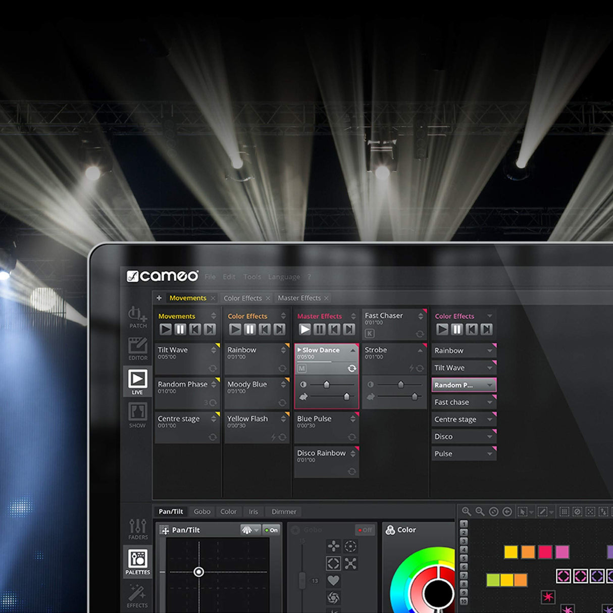 Cameo DVC CUE - Interfaz USB a DMX con hasta 2048 canales DMX y panel de control iluminado