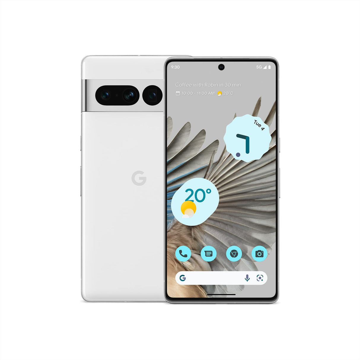 Google Pixel 7 Pro - Teléfono móvil 5G Android libre con teleobjetivo, objetivo gran angular y batería de 24 horas de duración - 128 GB, Nieve