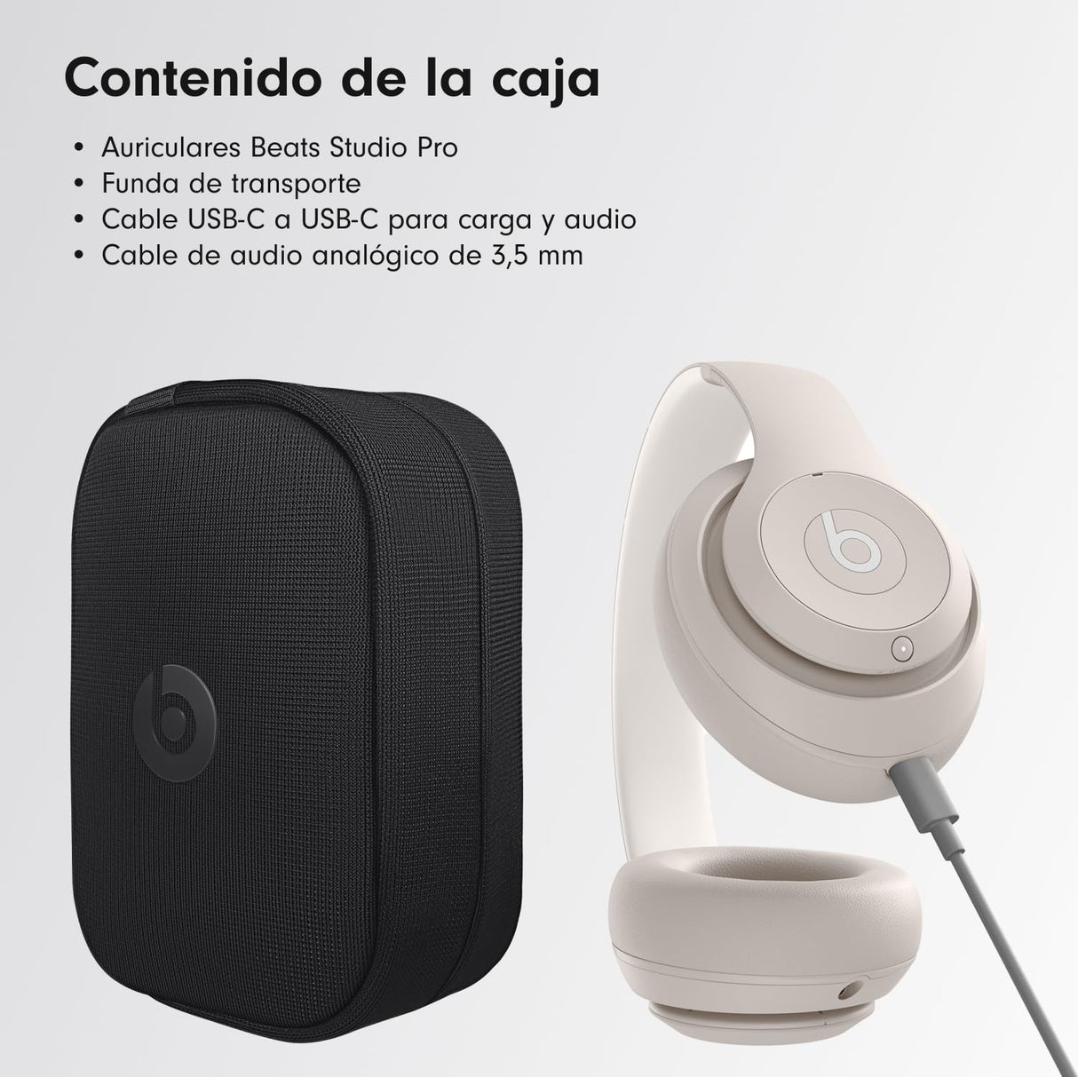 Beats Studio Pro - Auriculares inalámbricos Bluetooth con cancelación de Ruido - Audio Espacial Personalizado, Sonido USB-C sin pérdida, compatibilidad con Apple y Android - Arena