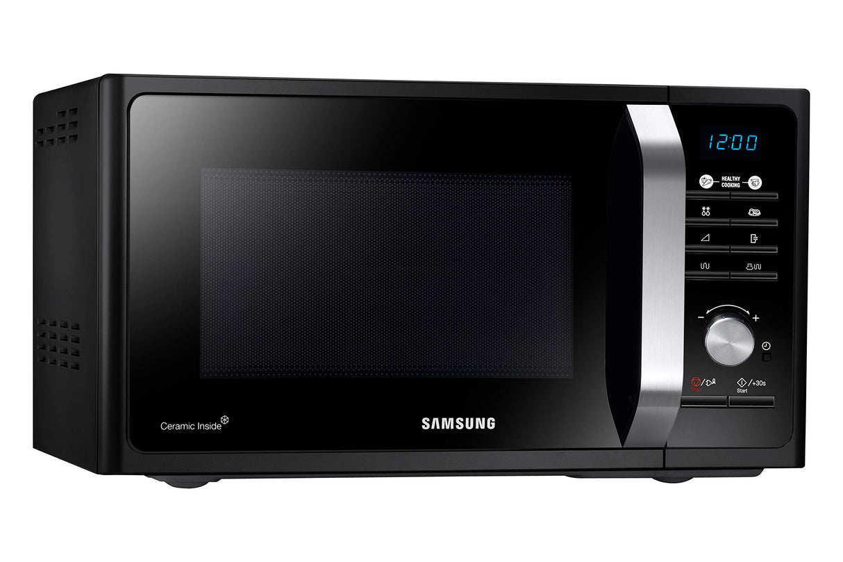 SAMSUNG MG23F301TCK/ET Microondas (Encimera, 23 l, 800 W, Botones, Giratorio, Retirable), Negro